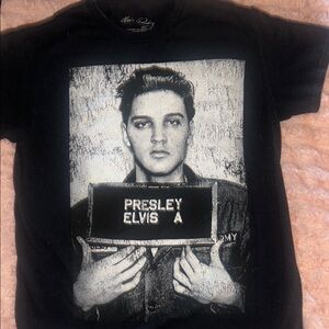 Elvis Black Graphic Short Sleeve Tee